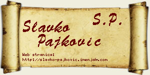 Slavko Pajković vizit kartica